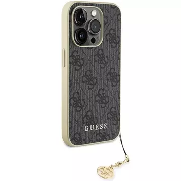 Etui Guess GUHCP15LGF4GGR для iPhone 15 Pro 6.1" чорний/сірий жорсткий чохол 4G Charms Collection