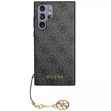 Etui Guess GUHCS23LGF4GGR для Samsung Galaxy S23 Ultra S918 чорний/сірий жорсткий чохол 4G Charms Collection