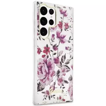 Etui Guess GUHCS23LHCFWST для Samsung Galaxy S23 Ultra S918 білий/білий твердий чохол Flower Collection