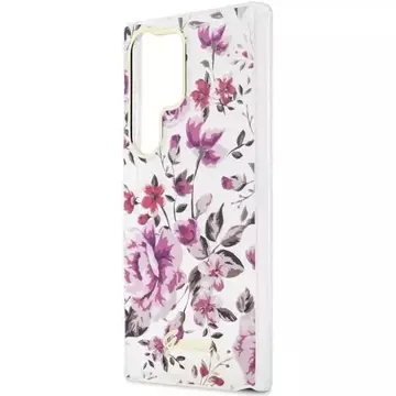 Etui Guess GUHCS23LHCFWST для Samsung Galaxy S23 Ultra S918 білий/білий твердий чохол Flower Collection