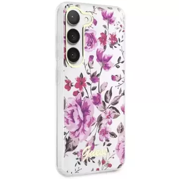 Etui Guess GUHCS23SHCFWST для Samsung Galaxy S23 S911 білий/білий твердий чохол Flower Collection