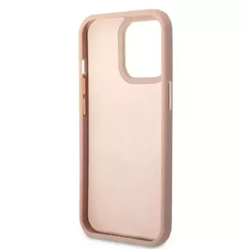 Etui Guess GUHMP13LSAPSTP для Apple iPhone 13 Pro / 13 6,1" różowy/рожевий твердий чохол Peony Logo Plate MagSafe