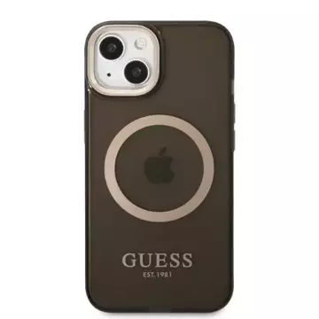 Etui Guess GUHMP13MHTCMK до iPhone 13 6,1" жорсткий чохол Gold Outline Translucent MagSafe