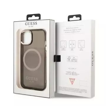 Etui Guess GUHMP13MHTCMK до iPhone 13 6,1" жорсткий чохол Gold Outline Translucent MagSafe