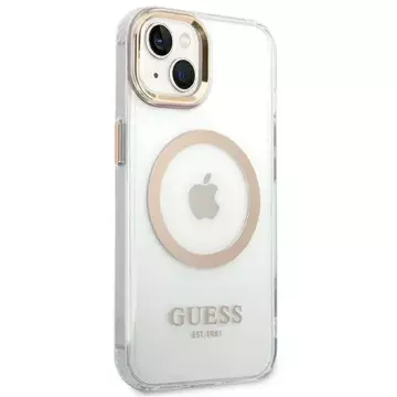 Etui Guess GUHMP14MHTRMD до Apple iPhone 14 Plus 6,7" złoty/золотий жорсткий чохол Metal Outline Magsafe