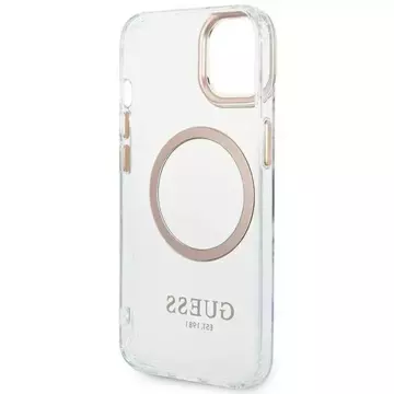 Etui Guess GUHMP14MHTRMD до Apple iPhone 14 Plus 6,7" złoty/золотий жорсткий чохол Metal Outline Magsafe