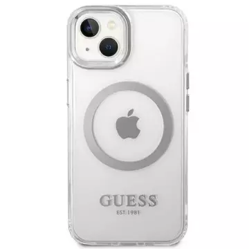 Etui Guess GUHMP14MHTRMS до Apple iPhone 14 Plus 6,7" срібний/срібний жорсткий чохол Metal Outline Magsafe