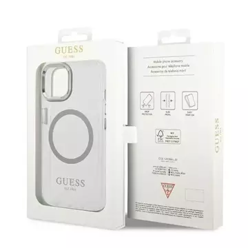 Etui Guess GUHMP14MHTRMS до Apple iPhone 14 Plus 6,7" срібний/срібний жорсткий чохол Metal Outline Magsafe