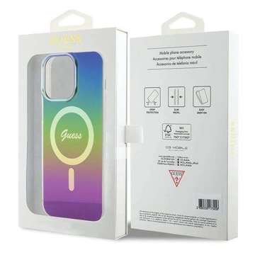 Etui Guess GUHMP15LHITSK для iPhone 15 Pro 6.1" wielokolorowy/райдужний твердий чохол IML Iridescent MagSafe