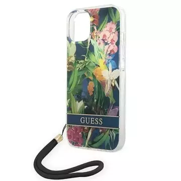 Etui Guess GUOHCP14MHFLSB для Apple iPhone 14 Plus 6,7" niebieski/синій жорсткий чохол Flower Strap