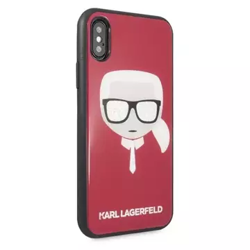Etui Karl Lagerfeld KLHCPXDLHRE для Apple iPhone X/Xs Iconic Glitter Karl`s Head