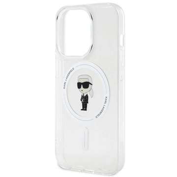 Etui Karl Lagerfeld KLHMP15LHFCKNOT для iPhone 15 Pro 6.1" прозорий твердий чохол IML Ikonik MagSafe