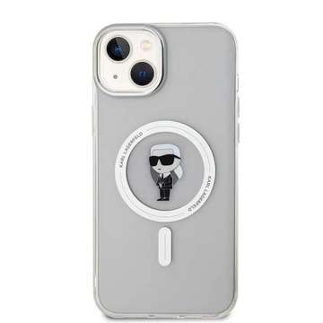Etui Karl Lagerfeld KLHMP15MHFCKNOT для iPhone 15 Plus 6.7" прозорий твердий чохол IML Ikonik MagSafe