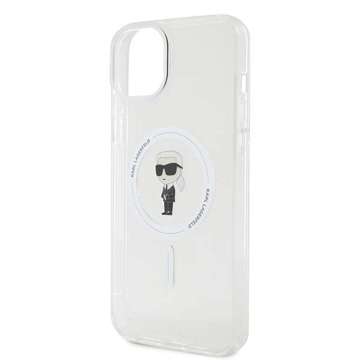 Etui Karl Lagerfeld KLHMP15MHFCKNOT для iPhone 15 Plus 6.7" прозорий твердий чохол IML Ikonik MagSafe