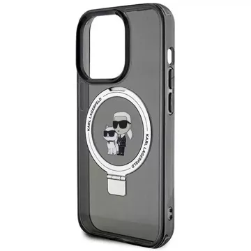 Etui Karl Lagerfeld KLHMP15XHMRSKCK iPhone 15 Pro Max 6.7" czarny/black hardcase Ring Stand Karl