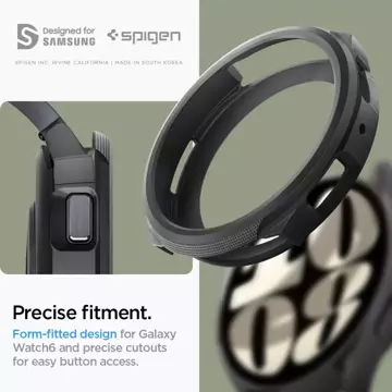 Etui Spigen Liquid Air для Samsung Galaxy Watch 6 (44 мм) матовий чорний