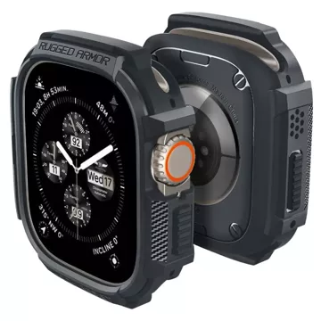 Etui Spigen Rugged Armor для Apple Watch Ultra 1 / 2 (49 мм) темно-сірий
