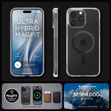 Etui Spigen Ultra Hybrid Mag MagSafe для iPhone 15 Pro Max Carbon Fiber