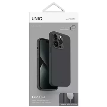 Etui UNIQ Lino Hue для iPhone 14 Plus 6,7" Magclick Charging szary/вугільно-сірий