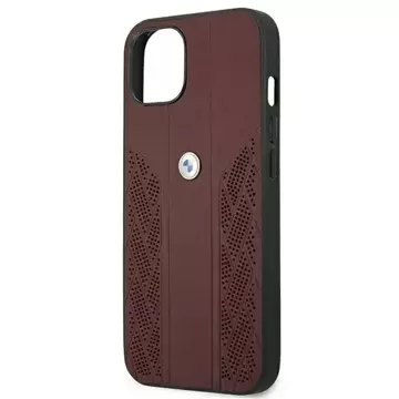 Etui na telefon BMW BMHCP13SRSPPR для Apple iPhone 13 Mini 5,4" czerwony/red hardcase Leather Curve Perforate