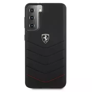 Etui na telefon Ferrari Hardcase для Samsung Galaxy S21 Plus czarny/black Hardcase Off Track Quilted