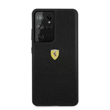 Etui na telefon Ferrari Hardcase для Samsung Galaxy S21 Ultra czarny/black hardcase On Track Perforated