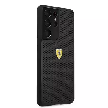 Etui na telefon Ferrari Hardcase для Samsung Galaxy S21 Ultra czarny/black hardcase On Track Perforated