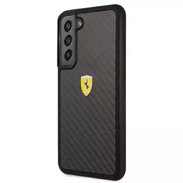 Etui na telefon Ferrari Hardcase для Samsung Galaxy S22 чорний/чорний твердий чохол On Track Real Carbon