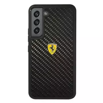 Etui na telefon Ferrari Hardcase для Samsung Galaxy S22 чорний/чорний твердий чохол On Track Real Carbon