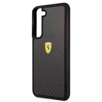 Etui na telefon Ferrari Hardcase для Samsung Galaxy S22 чорний/чорний твердий чохол On Track Real Carbon