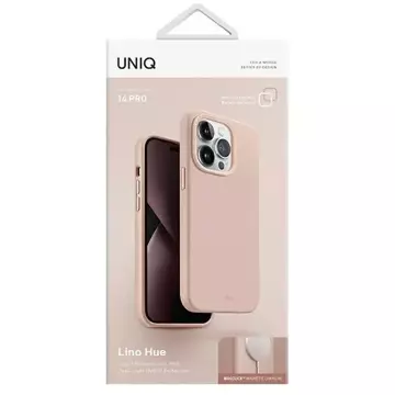 Etui na telefon UNIQ Lino Hue для Apple iPhone 14 Pro 6,1" Magclick Charging rozowy/blush pink