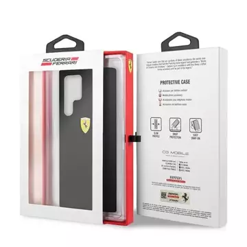 Ferrari Hardcase для Samsung Galaxy S22 Ultra чорний/чорний жорсткий чохол On Track Silicone