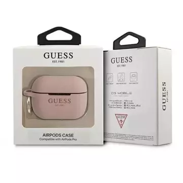 Guess GUAPSGGEP AirPods Pro чохол рожевий / рожевий Silicone Glitter