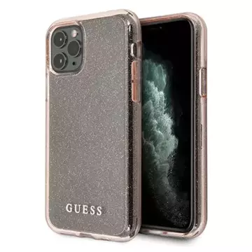 Guess GUHCN65PCGLPI iPhone 11 Pro Max różowy/рожевий жорсткий чохол з блискітками