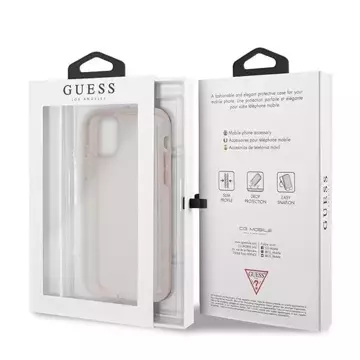 Guess GUHCN65PCGLPI iPhone 11 Pro Max różowy/рожевий жорсткий чохол з блискітками