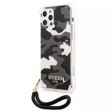 Guess GUHCP12LKSARBK iPhone 12 Pro Max 6,7" чорний/чорний твердий чохол Camo Collection