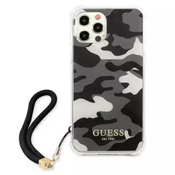 Guess GUHCP12LKSARBK iPhone 12 Pro Max 6,7" чорний/чорний твердий чохол Camo Collection