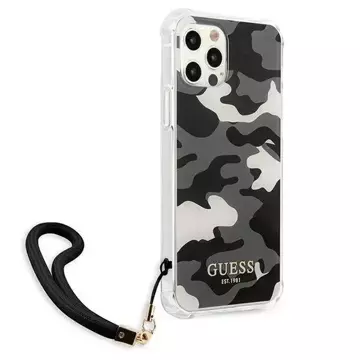 Guess GUHCP12LKSARBK iPhone 12 Pro Max 6,7" чорний/чорний твердий чохол Camo Collection