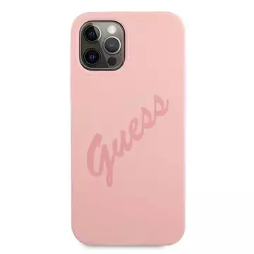 Guess GUHCP12LLSVSPI iPhone 12 Pro Max 6,7" różowy/рожевий твердий чохол Script Vintage