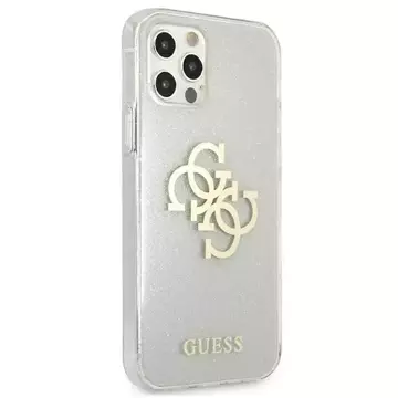 Guess GUHCP12LPCUGL4GTR iPhone 12 Pro Max 6,7" прозорий жорсткий чохол Glitter 4G Big Logo