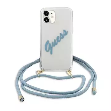 Guess GUHCP12SCRTVSBL iPhone 12 mini 5,4" niebieski/синій твердий чохол Script Vintage