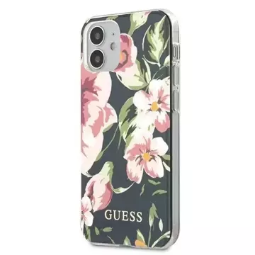 Guess GUHCP12SIMLFL03 iPhone 12 mini 5,4" granatowy/темно-синій N°3 Flower Collection