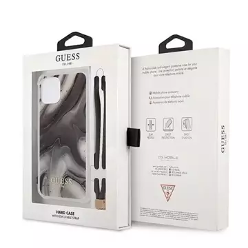 Guess GUHCP12SKSMAGR iPhone 12 mini 5,4" szary/сірий твердий чохол Marble Collection