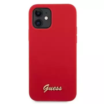 Guess GUHCP12SLSLMGRE iPhone 12 mini 5,4" czerwony/red hardcase Metal Logo Script