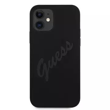 Guess GUHCP12SLSVSBK iPhone 12 mini 5,4" czarny/чорний твердий чохол Script Vintage