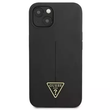 Guess GUHCP13MSLTGK iPhone 13 6,1" czarny/чорний твердий чохол Silicone Triangle