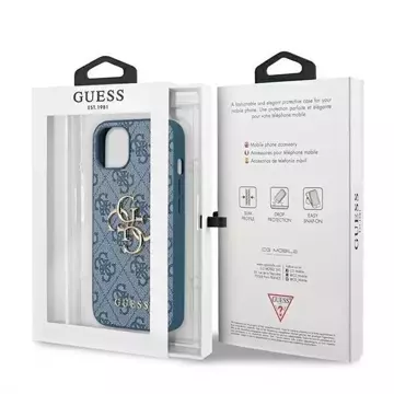 Guess GUHCP13S4GMGBL iPhone 13 mini 5,4" niebieski/синій жорсткий чохол 4G Big Metal Logo