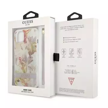 Guess GUHCP13SHFLSU iPhone 13 mini 5,4" fioletowy/фіолетовий жорсткий чохол Flower Strap