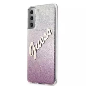 Guess GUHCS21MPCUGLSPI S21 G996 рожевий / рожевий жорсткий футляр Glitter Gradient Script