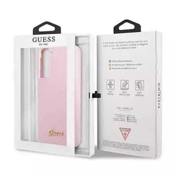 Guess GUHCS22MLSLMGLA S22 S906 lawenda/lavender hardcase Silicone Script Metal Logo